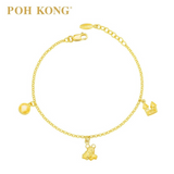 POH KONG Disney 916/22K Gold Baby Mickey With Castle Bracelet