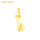 POH KONG 916/22K Gold Happy Love Champagne Bottle Pendant