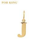 POH KONG 916/22K Gold Exquisite Alphabet Pendant J