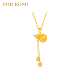 POH KONG 916/22K Yellow Gold Auspicious  Gourd With Ancient Coin Pendant