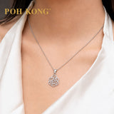 POH KONG 375/9K White Gold Flower Pendant