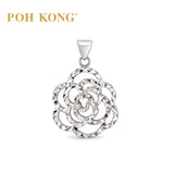 POH KONG 375/9K White Gold Flower Pendant