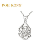 POH KONG 375/9K White Gold Flower Pendant