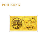 POH KONG 999/24K Pure Gold Happy Wedding Gold Note