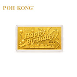 POH KONG 999.9/24K Pure Gold Birthday Gold Note