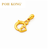 POH KONG 916/22K Yellow Gold Heart Shape Bird Pendant
