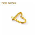 POH KONG 916/22K Yellow Gold 3D Heart Shape Pendant