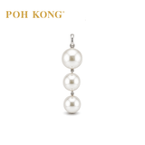 POH KONG 750/18K White Gold Eternal Pearl Trio Pendant