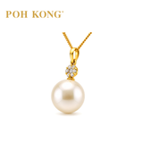 POH KONG 750/18K Yellow Gold Eternal Pearl with Diamond Pendant
