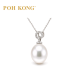 POH KONG 750/18K White Divine Pearl with Diamond Pendant