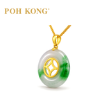 POH KONG 750/18K Yellow Gold Jade Pendant
