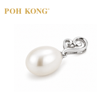POH KONG 375/9K White Gold Heart Pearl Pendant