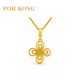 POH KONG 916/22K Yellow Gold Happy Love Ruyi Charm Pendant