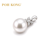 POH KONG 750/18K White Gold Pearl Grace with Diamond Pendant