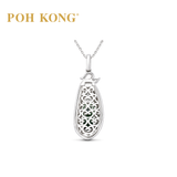 POH KONG 750/18K White Gold Jade Pendant with Diamond