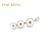 POH KONG 750/18K White Gold Eternal Pearl Trio Pendant