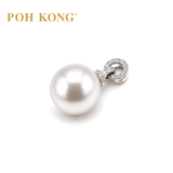 POH KONG 750/18K White Divine Pearl with Diamond Pendant