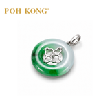 POH KONG 750/18K White Gold Jade Pendant