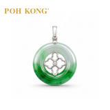 POH KONG 750/18K White Gold Jade Pendant