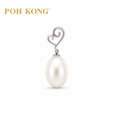 POH KONG 375/9K White Gold Heart Pearl Pendant