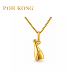 POH KONG 916/22K Gold Happy Love Champagne Bottle Pendant