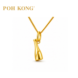 POH KONG 916/22K Gold Happy Love Champagne Bottle Pendant