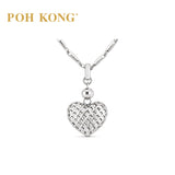 POH KONG 375/9k White Gold Heart shape Pendant