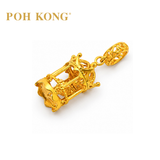 POH KONG 916/22K Gold Crown Birdcage Pendant