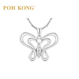 POH KONG 375/9k White Gold Butterfly Pendant