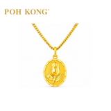 POH KONG 916/22K Yellow Gold Assorted Rose Pendant
