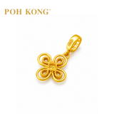 POH KONG 916/22K Yellow Gold Happy Love Ruyi Charm Pendant