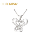 POH KONG 375/9k White Gold Butterfly Pendant