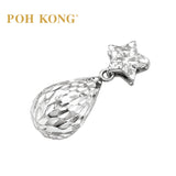 750/18k White Gold Starry Teardrop Pendant