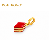 POH KONG 916/22K Yellow Gold Anggun Kuih Lapis Charm Pendant