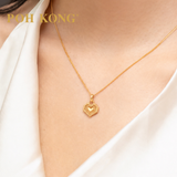 POH KONG 916/22K Gold Pixel Heart Pendant