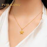 POH KONG 916/22K Yellow Gold Little Lucky Star Pendant