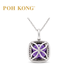 POH KONG 750/18K White Gold Amethyst Aurora Diamond Pendant