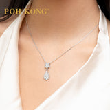 POH KONG 750/18k White Gold Starry Teardrop Pendant