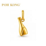POH KONG 916/22K Gold Happy Love Champagne Bottle Pendant