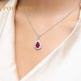 POH KONG 750/18K White Gold Ruby Majesty Diamond Pendant