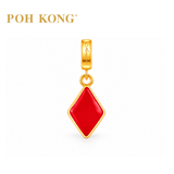 POH KONG 916/22K Yellow Gold Anggun Kuih Lapis Charm Pendant