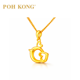 POH KONG 916/22K Yellow Gold Heart Shape Bird Pendant