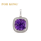 POH KONG 750/18K White Gold Amethyst Aurora Diamond Pendant