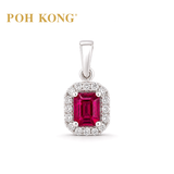 POH KONG 750/18K White Gold Ruby Royale Diamond Pendant