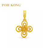 POH KONG 916/22K Yellow Gold Happy Love Ruyi Charm Pendant