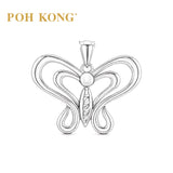 POH KONG 375/9k White Gold Butterfly Pendant