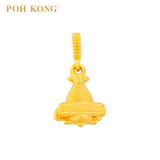 POH KONG 916/22K Yellow Gold Vintage Propeller Plane Pendant