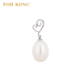 POH KONG 375/9K White Gold Heart Pearl Pendant