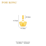 POH KONG 916/22K Yellow Gold Shopper Bag With Flower Pendant