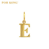 POH KONG 916/22K Yellow Gold Exquisite Alphabet Pendant E